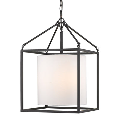 Golden Lighting Manhattan 3-light Pendant in Matte Black - - Golden Lighting