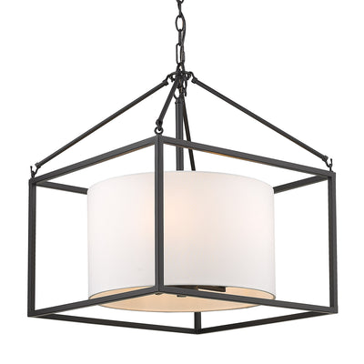 Golden Lighting Manhattan 5-light Chandelier in Matte Black - - Golden Lighting