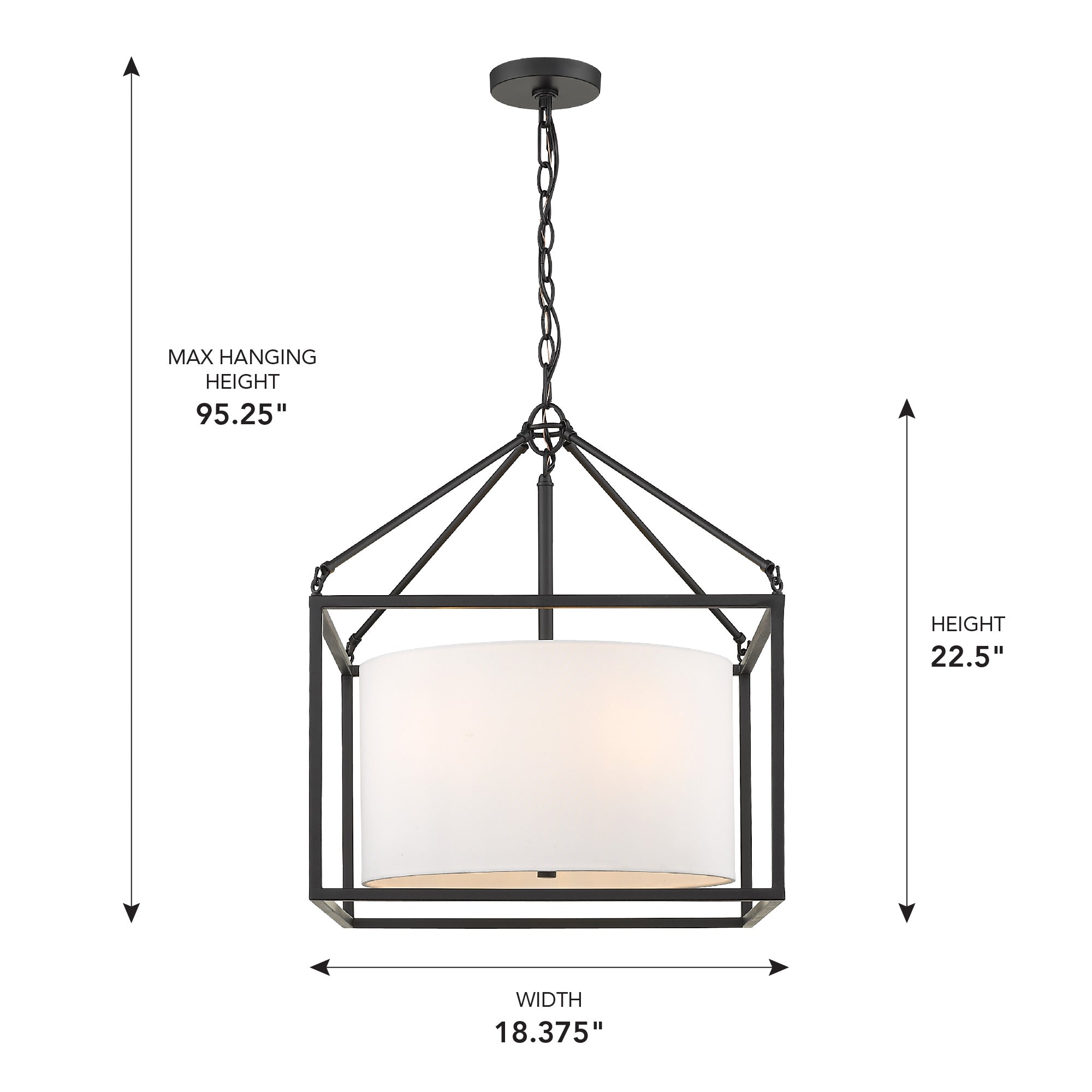 Golden Lighting Manhattan 5-light Chandelier in Matte Black - - Golden Lighting