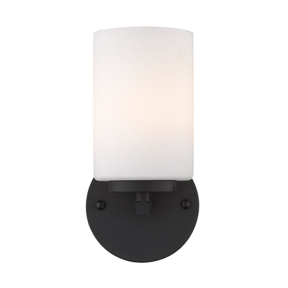 Manhattan 1 Light Bath Vanity in Matte Black - Default Title - Golden Lighting