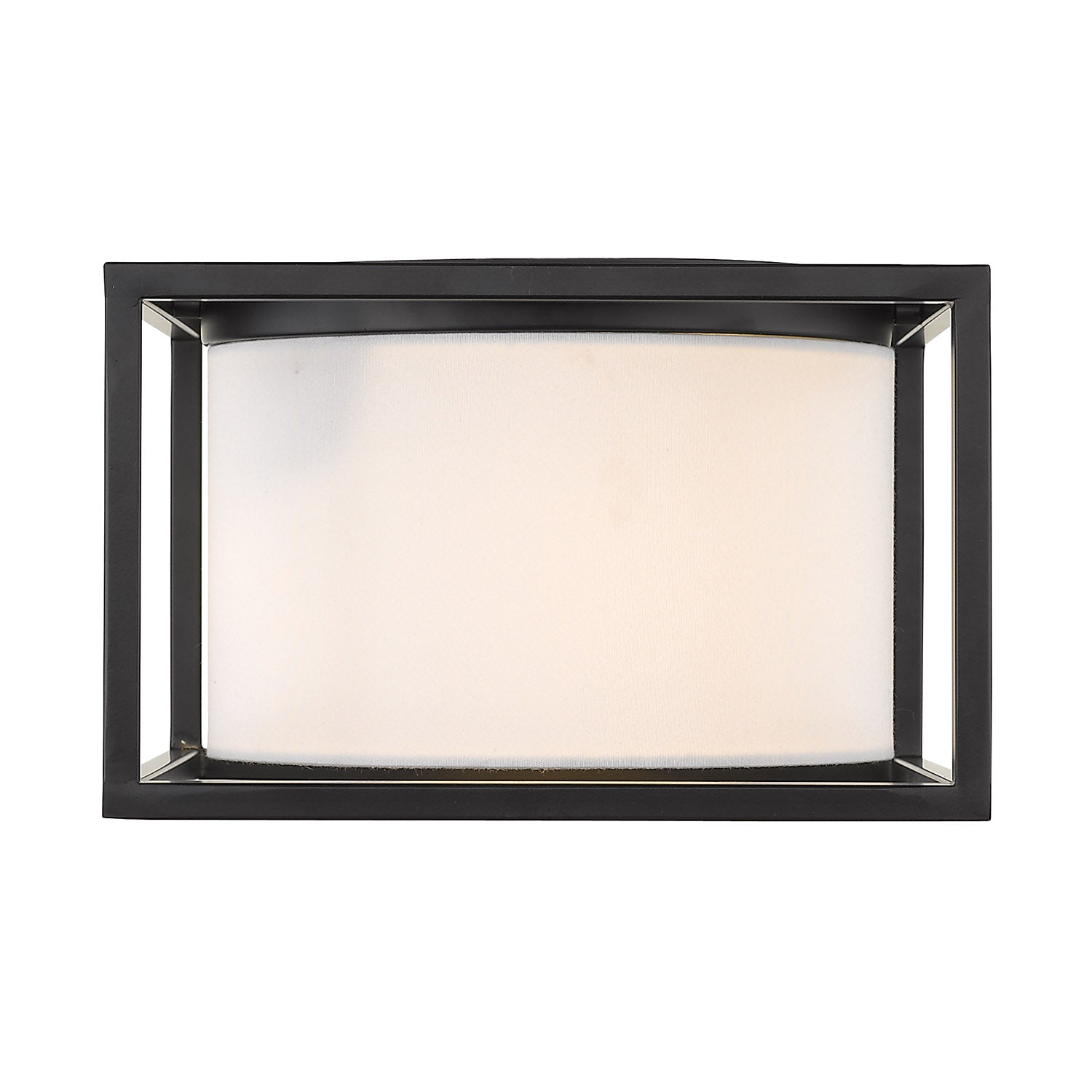 Golden Lighting Manhattan 2-light Flush Mount in Matte Black - - Golden Lighting