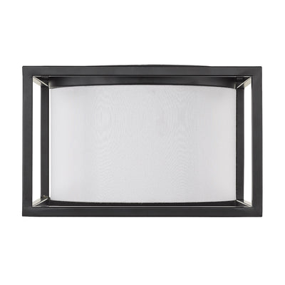Golden Lighting Manhattan 2-light Flush Mount in Matte Black - - Golden Lighting