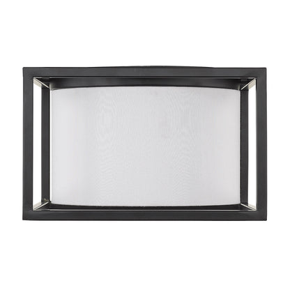 Golden Lighting Manhattan 2-light Flush Mount in Matte Black - - Golden Lighting
