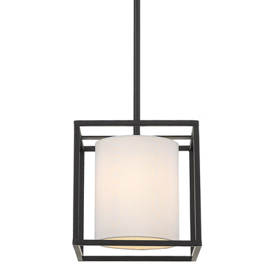Golden Lighting Manhattan 1-light Pendant in Matte Black - - Golden Lighting