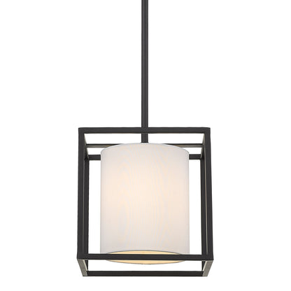 Golden Lighting Manhattan 1-light Pendant in Matte Black - - Golden Lighting