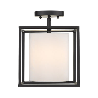 Golden Lighting Manhattan 1-light Pendant in Matte Black - - Golden Lighting