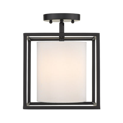 Golden Lighting Manhattan 1-light Pendant in Matte Black - - Golden Lighting