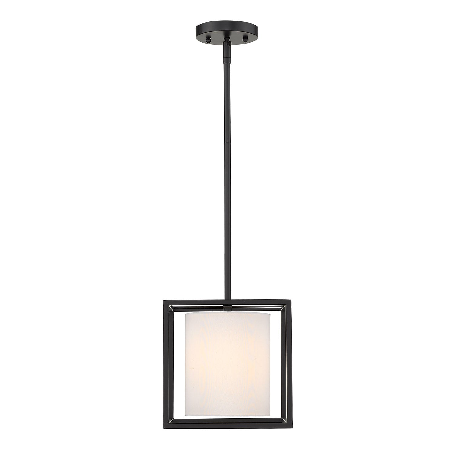 Manhattan Mini Pendant in Matte Black - Matte Black / Modern White / White - Golden Lighting