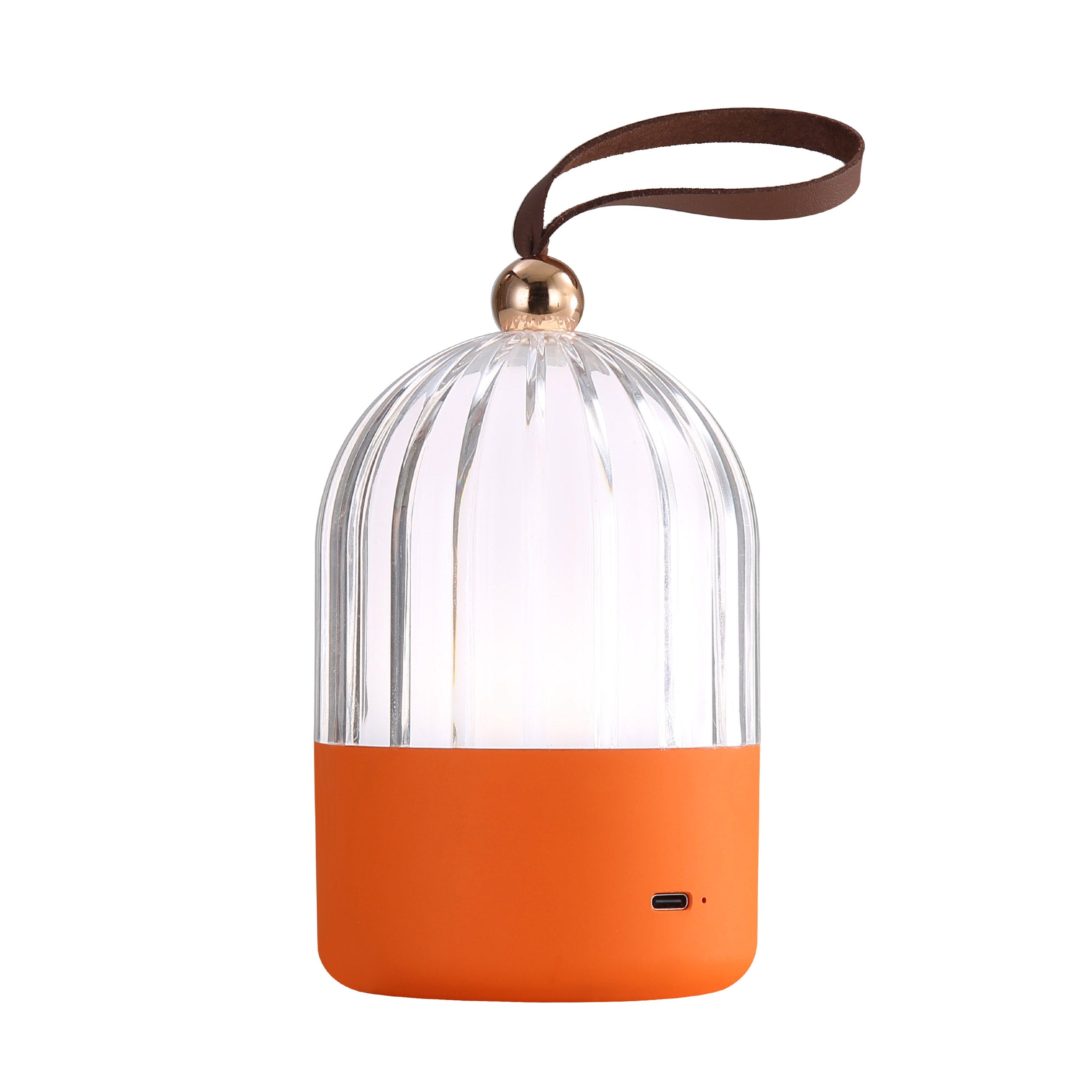 Lunari Cordless Integrated LED Table Lamp in Matte Orange