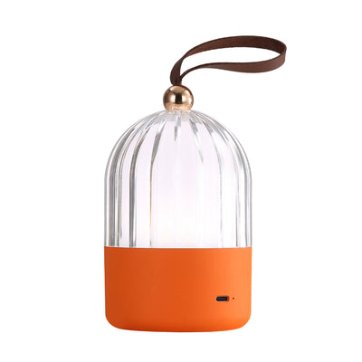 Lunari Cordless Integrated LED Table Lamp in Matte Orange
