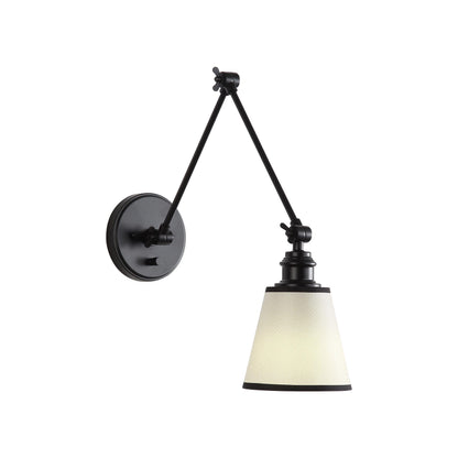 Yep by Golden Lighting Equinox 1-light Swing Arm Wall Lamp with Black Trim shade - - Golden Lighting