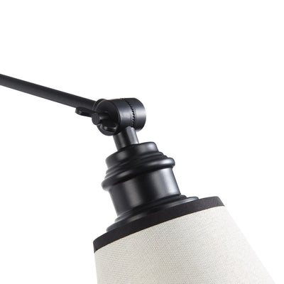 Yep by Golden Lighting Equinox 1-light Swing Arm Wall Lamp with Black Trim shade - - Golden Lighting