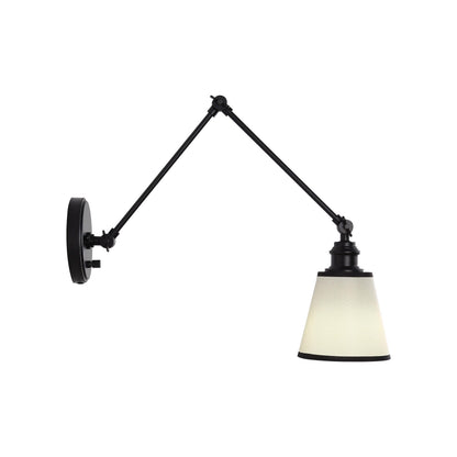 Yep by Golden Lighting Equinox 1-light Swing Arm Wall Lamp with Black Trim shade - - Golden Lighting