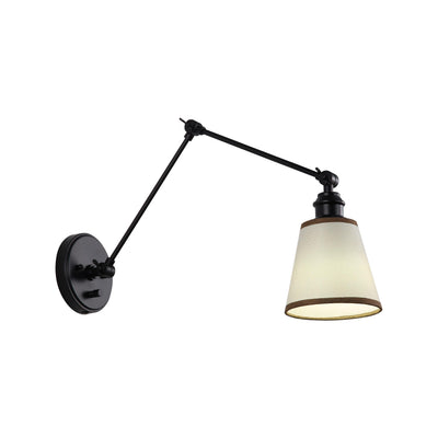 Yep by Golden Lighting Equinox 1-light Swing Arm Wall Lamp with Brown Trim shade - - Golden Lighting
