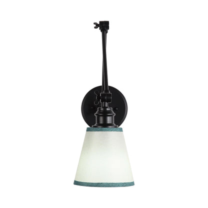 Yep by Golden Lighting Equinox 1-light Swing Arm Wall Lamp with Green Trim shade - - Golden Lighting