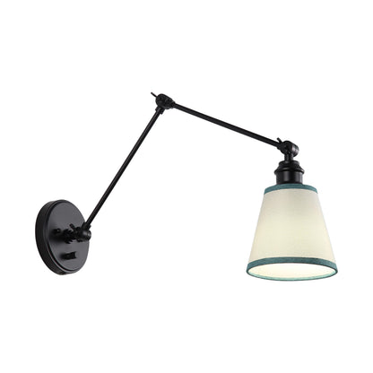 Yep by Golden Lighting Equinox 1-light Swing Arm Wall Lamp with Green Trim shade - - Golden Lighting