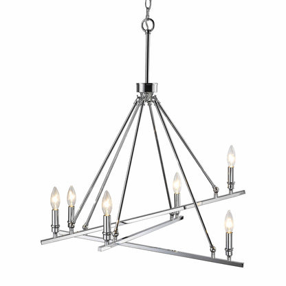 Garvin 6-light Chandelier in Chrome