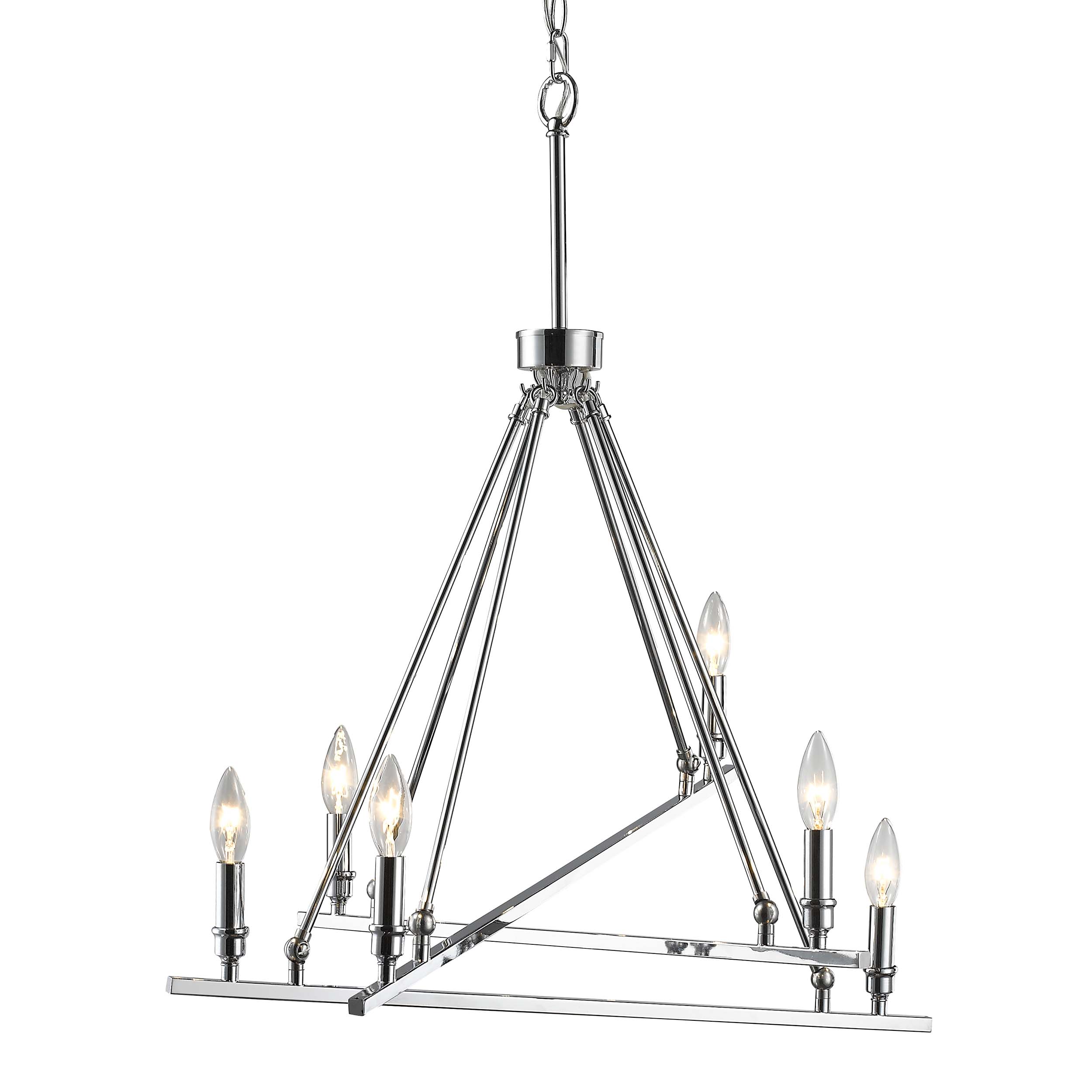 Garvin 6-light Chandelier in Chrome