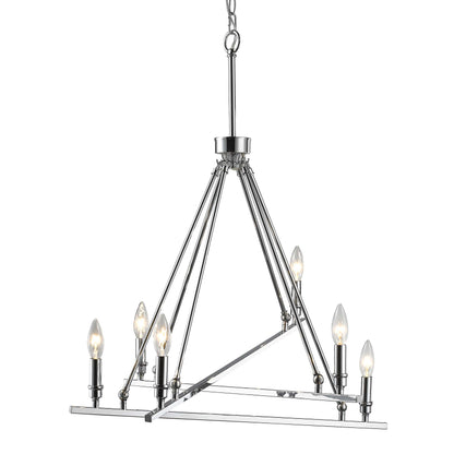 Garvin 6-light Chandelier in Chrome