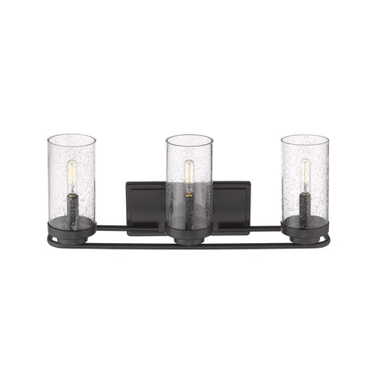 Golden Lighting Holden 3-light Vanity in Matte Black - - Golden Lighting