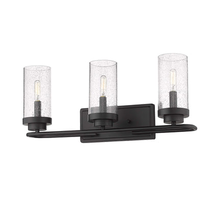 Golden Lighting Holden 3-light Vanity in Matte Black
