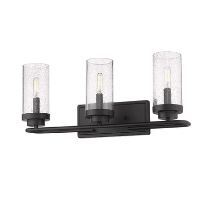 Golden Lighting Holden 3-light Vanity in Matte Black - - Golden Lighting
