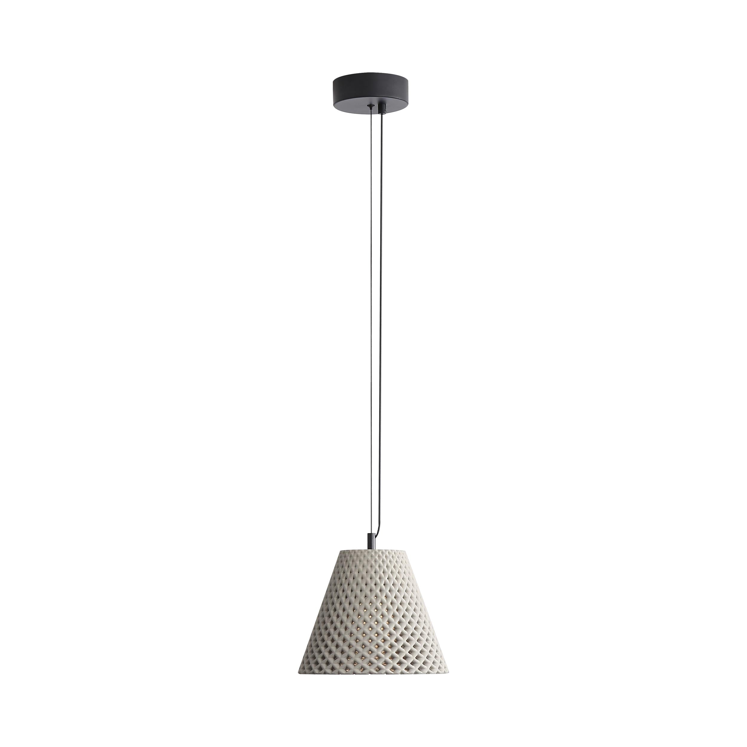 Golden Lighting Clarus 10in Integrated LED Pendant in Grey Cement - - Golden Lighting