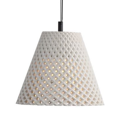 Golden Lighting Clarus 10in Integrated LED Pendant in White Sandstone Cement