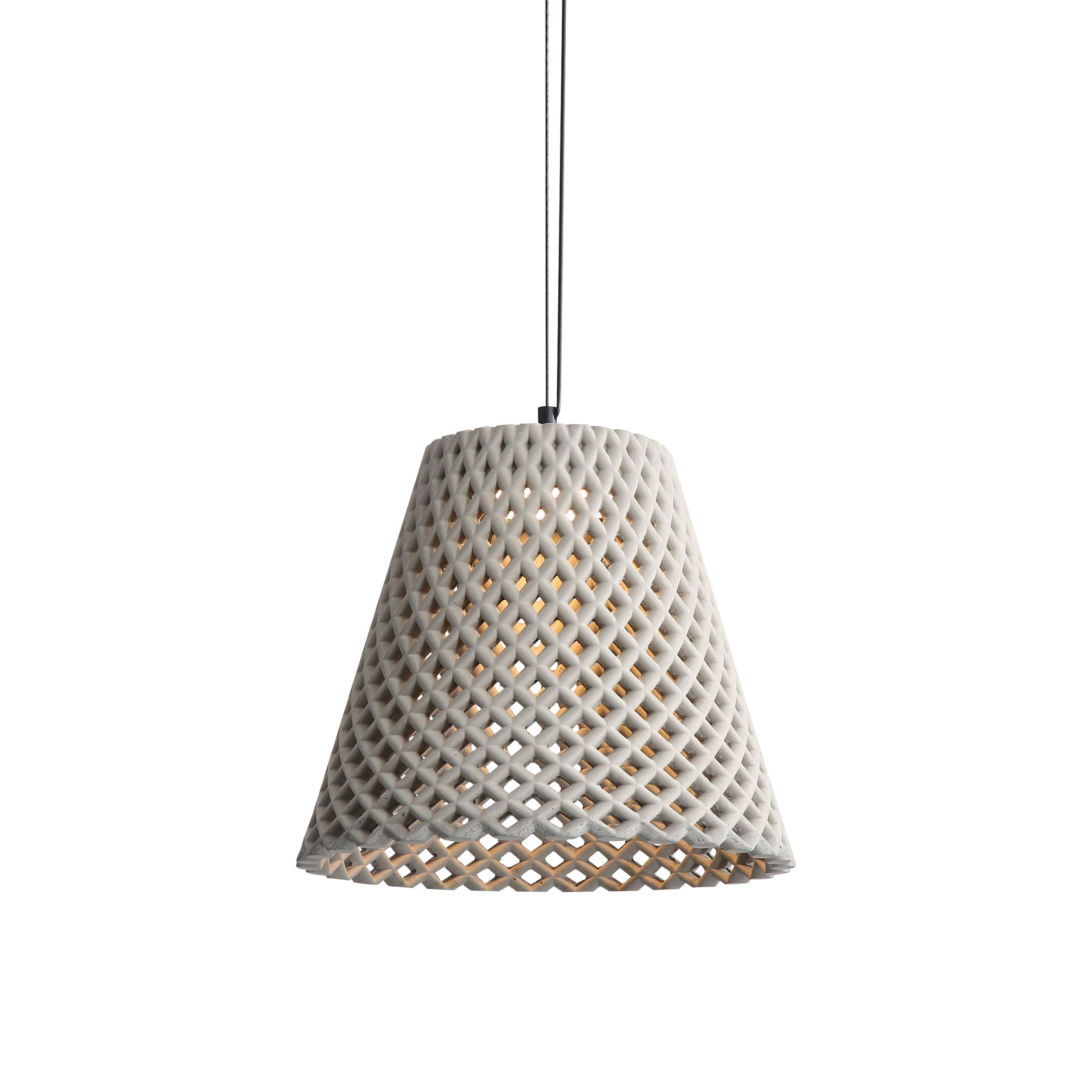 Golden Lighting Clarus 14in Integrated LED Pendant in Grey Cement - - Golden Lighting