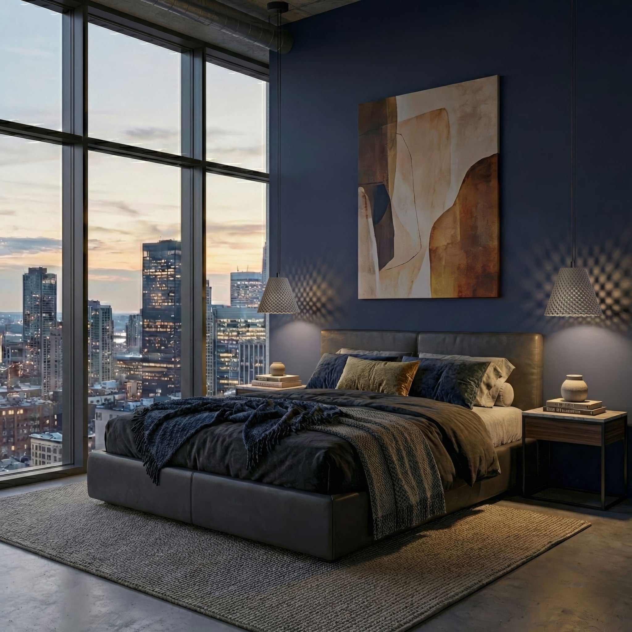 Golden Lighting Clarus 14in Integrated LED Pendant in Grey Cement - - Golden Lighting