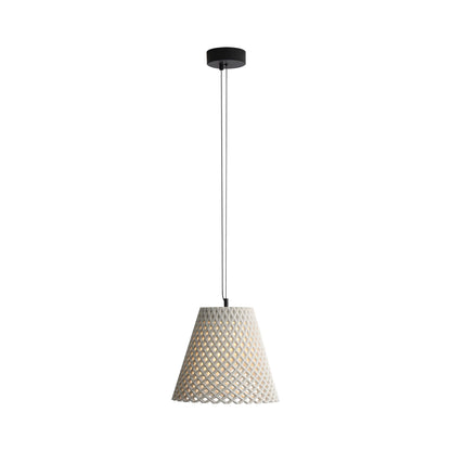 Clarus 14" LED Pendant in White Sandstone Cement - - Golden Lighting