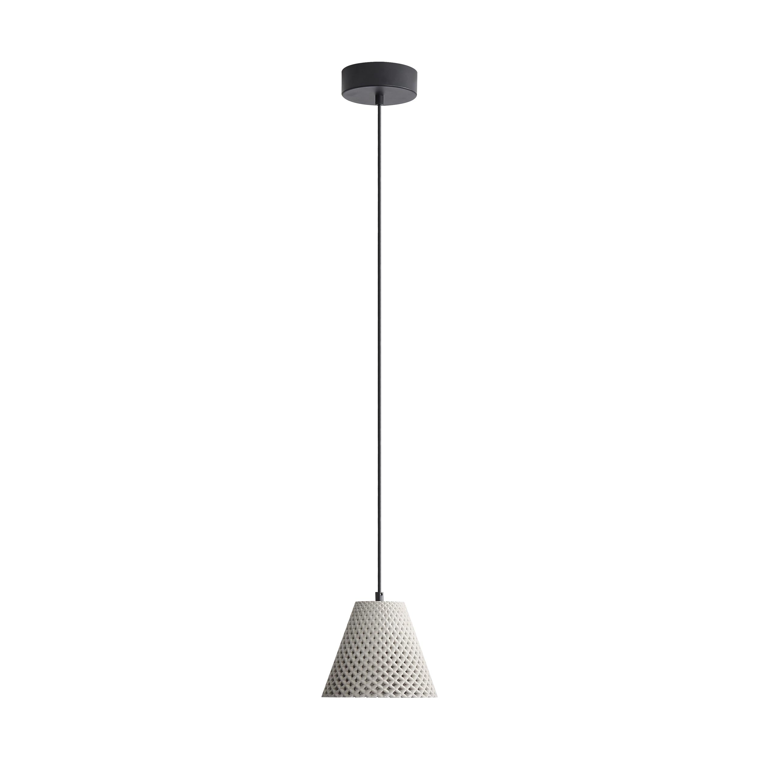 Golden Lighting Clarus 8in Integrated LED Pendant in Grey Cement - - Golden Lighting