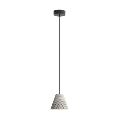 Golden Lighting Clarus 8in Integrated LED Pendant in Grey Cement - - Golden Lighting