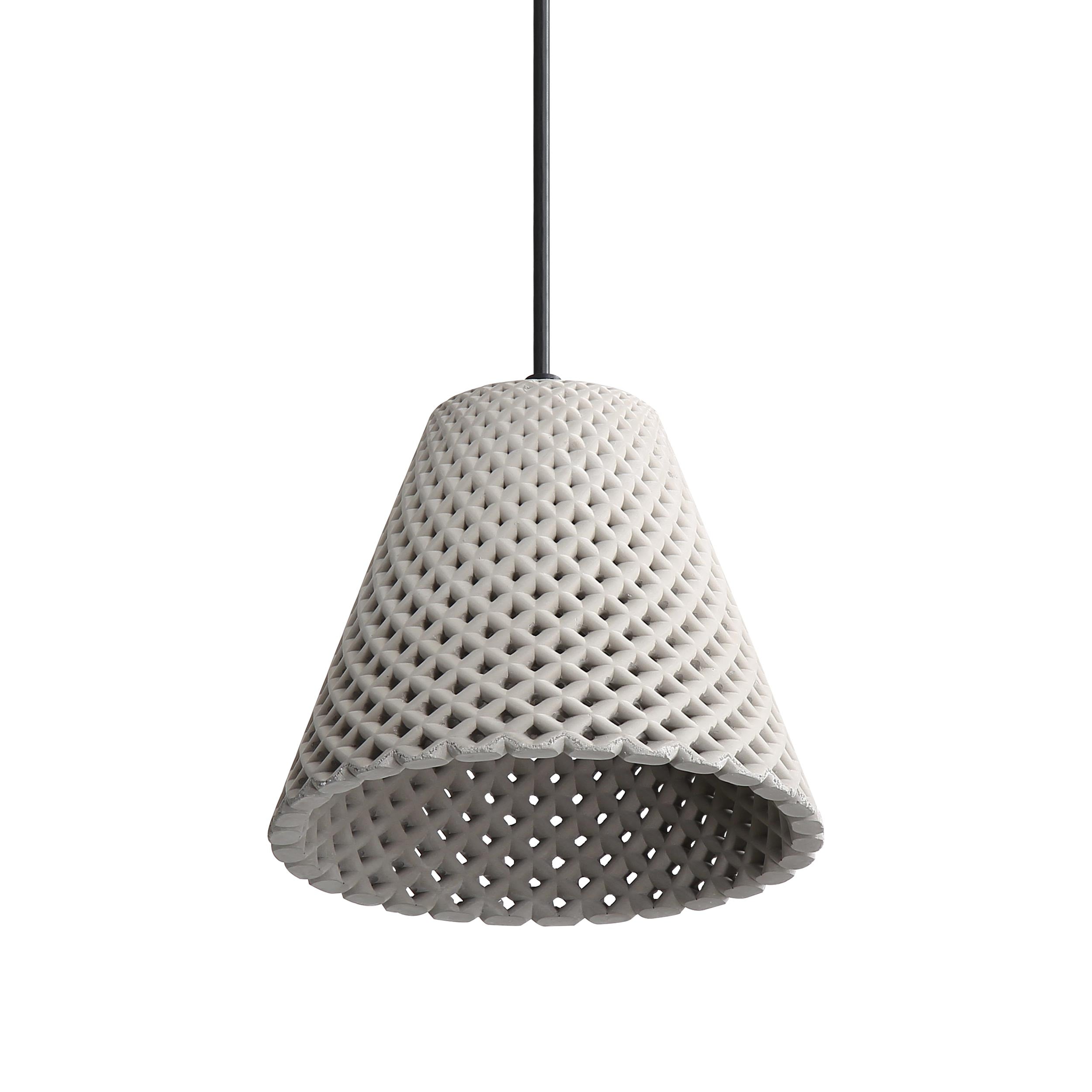 Golden Lighting Clarus 8in Integrated LED Pendant in Grey Cement - - Golden Lighting