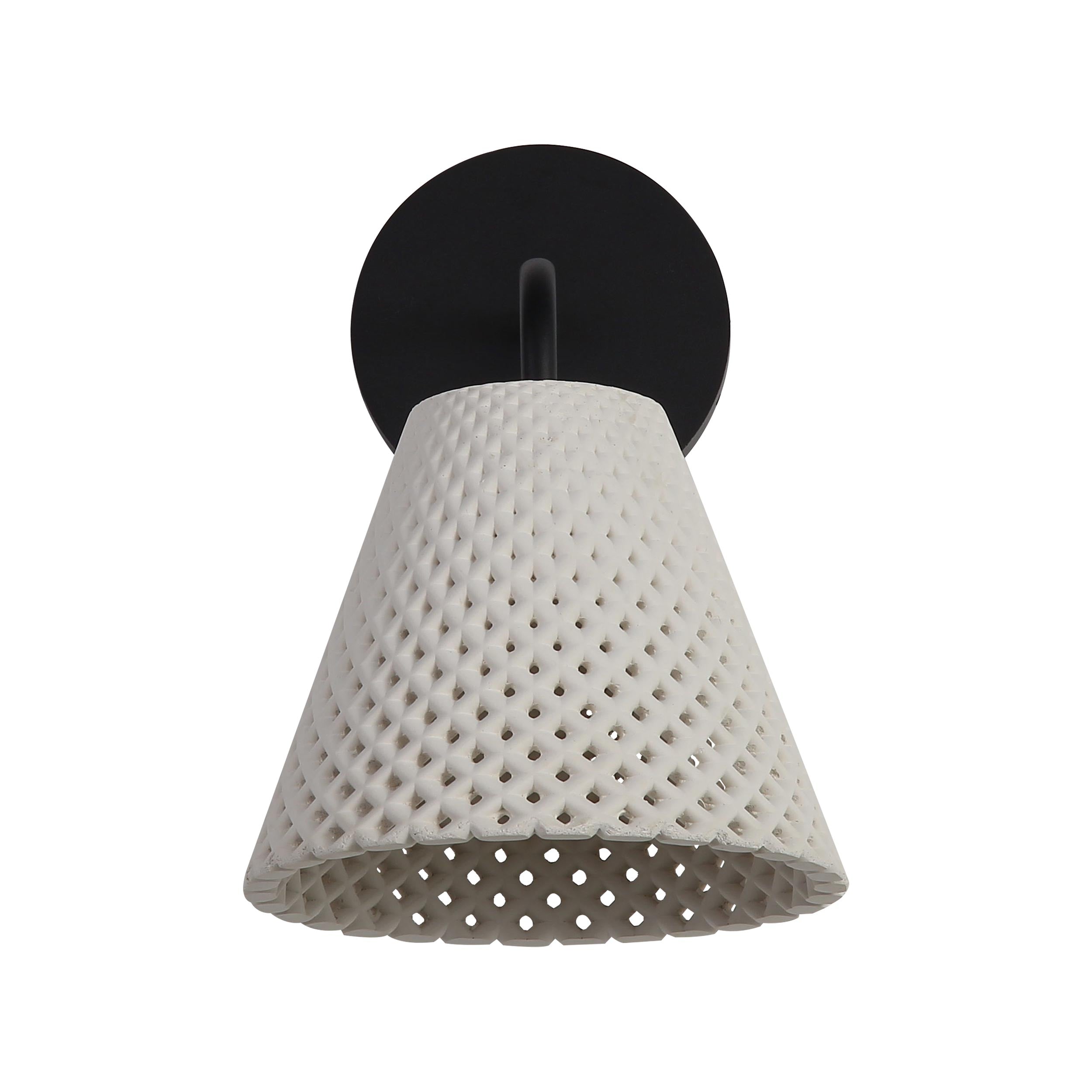 Golden Lighting Clarus Integrated LED Wall Sconce in White Sandstone Cement - - Golden Lighting