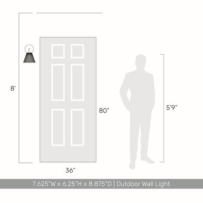 Golden Lighting Clarus Integrated LED Wall Sconce in Grey Cement - - Golden Lighting