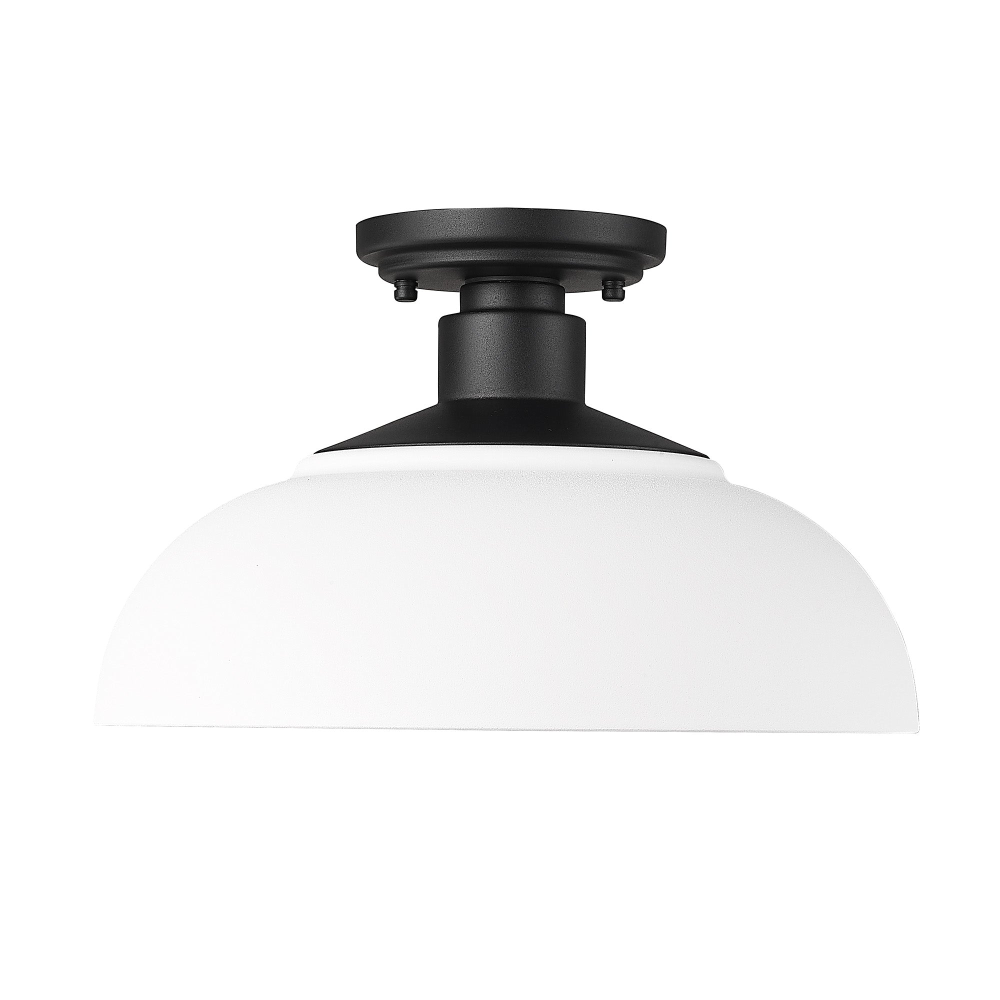 Yep by Golden Lighting Levitt 1-light Outdoor Ceiling in Natural Black and Natural White shade - - Golden Lighting