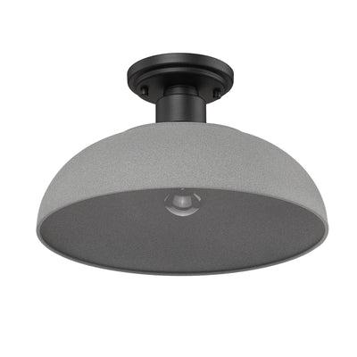 Yep by Golden Lighting Levitt 1-light Outdoor Ceiling in Natural Black and Natural Gray shade - - Golden Lighting