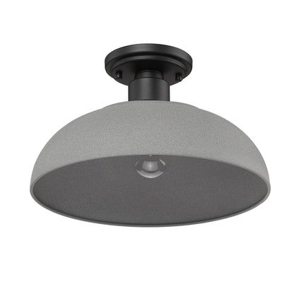 Yep by Golden Lighting Levitt 1-light Outdoor Ceiling in Natural Black and Natural Gray shade - - Golden Lighting