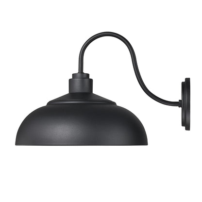 Yep by Golden Lighting Levitt 1-light Outdoor Wall in Natural Black and Natural Black shade - - Golden Lighting