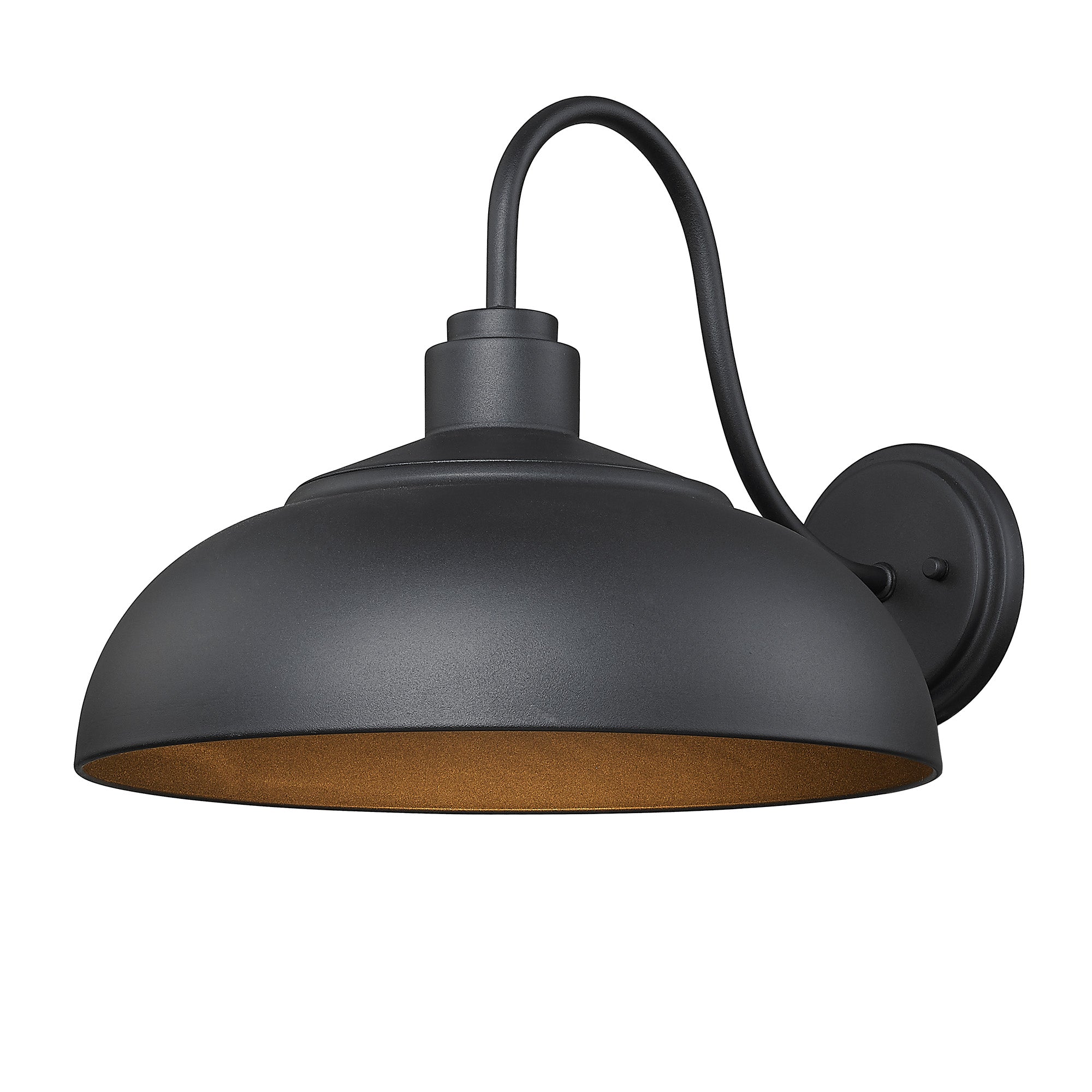 Yep by Golden Lighting Levitt 1-light Outdoor Wall in Natural Black and Natural Black shade - - Golden Lighting