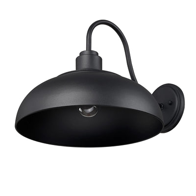 Yep by Golden Lighting Levitt 1-light Outdoor Wall in Natural Black and Natural Black shade - - Golden Lighting