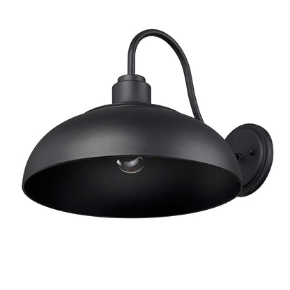 Yep by Golden Lighting Levitt 1-light Outdoor Wall in Natural Black and Natural Black shade - - Golden Lighting