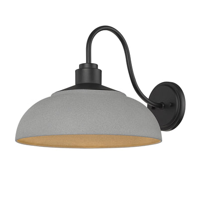 Yep by Golden Lighting Levitt 1-light Outdoor Wall in Natural Black and Natural Gray shade - - Golden Lighting