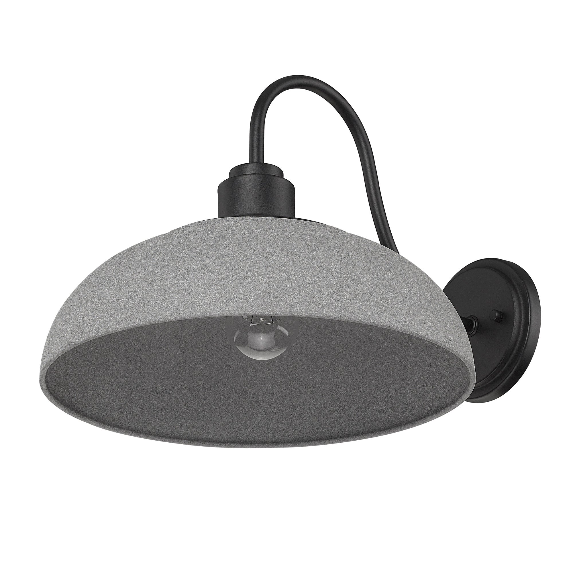 Yep by Golden Lighting Levitt 1-light Outdoor Wall in Natural Black and Natural Gray shade - - Golden Lighting