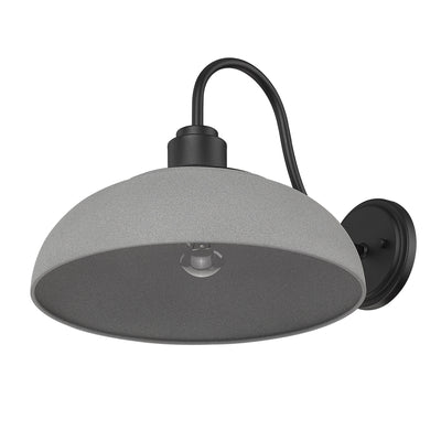 Yep by Golden Lighting Levitt 1-light Outdoor Wall in Natural Black and Natural Gray shade - - Golden Lighting