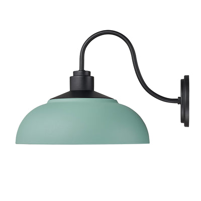 Yep by Golden Lighting Levitt 1-light Outdoor Wall in Natural Black and Natural Teal shade - - Golden Lighting