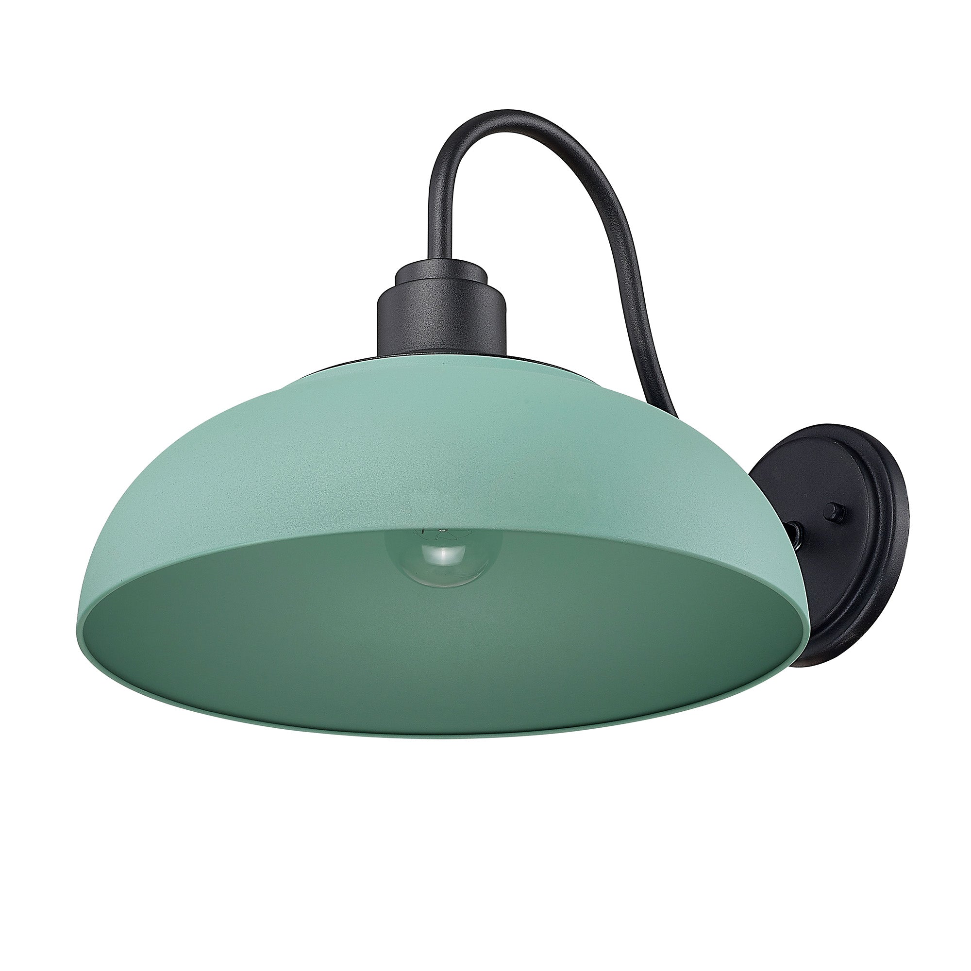 Yep by Golden Lighting Levitt 1-light Outdoor Wall in Natural Black and Natural Teal shade - - Golden Lighting