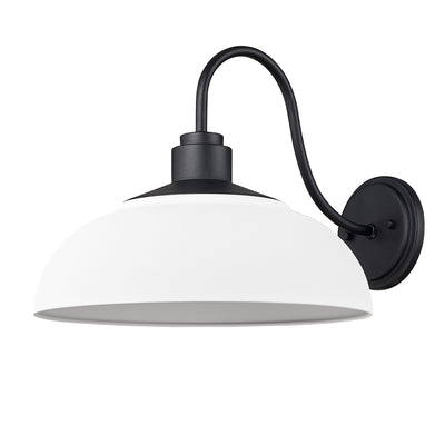 Yep by Golden Lighting Levitt 1-light Outdoor Wall in Natural Black and Natural White shade - - Golden Lighting