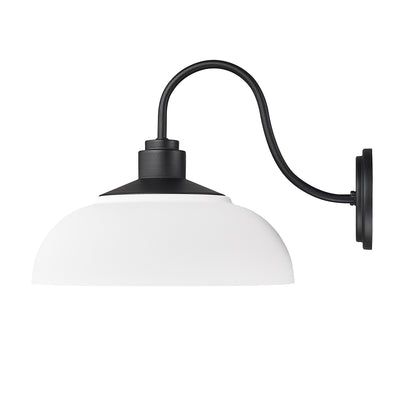 Yep by Golden Lighting Levitt 1-light Outdoor Wall in Natural Black and Natural White shade - - Golden Lighting